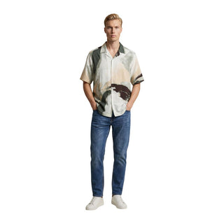 Bicolor Viscose Shortsleeve Shirt