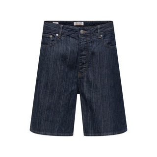 Blue Cotton Bermuda Shorts