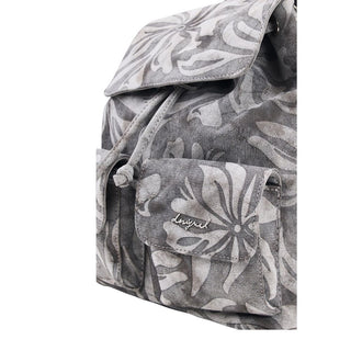 Gray Cotton Backpack
