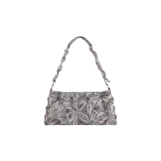Gray Cotton Handbag