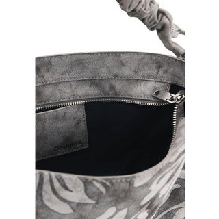 Gray Cotton Handbag