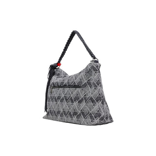 Blue Cotton Handbag