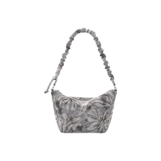 Gray Cotton Handbag