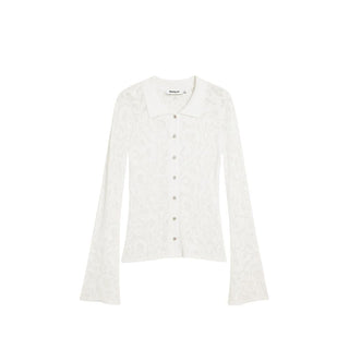 Cream Viscose Long Sleeve T-Shirt