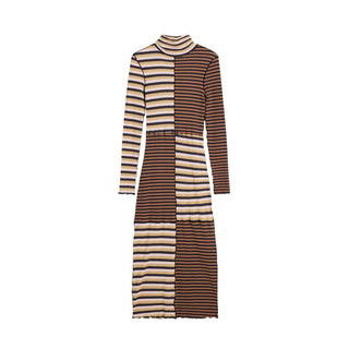 Brown Cotton Long Dress