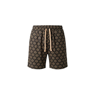 Black Cotton Bermuda Shorts
