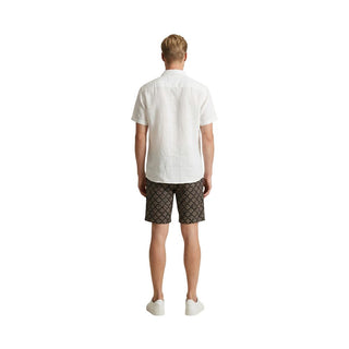 Black Cotton Bermuda Shorts