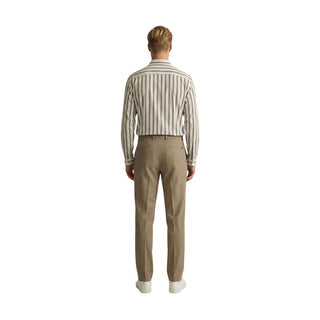 Beige Polyester Skinny Pants
