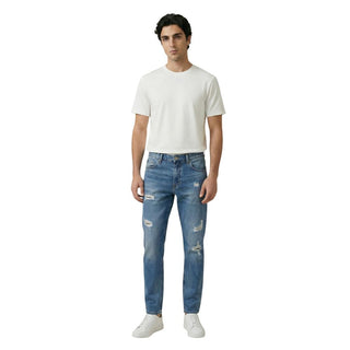 Blue Cotton Skinny Jeans