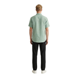 Green Linen Shortsleeve Shirt