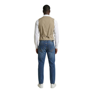 Beige Cotton Waistcoat