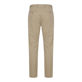 Beige Cotton Skinny Pants