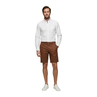 Beige Linen Bermuda Shorts