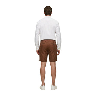Beige Linen Bermuda Shorts
