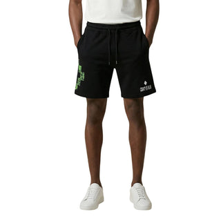 Black Cotton Bermuda Shorts