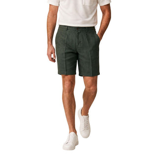 Green Linen Bermuda Shorts