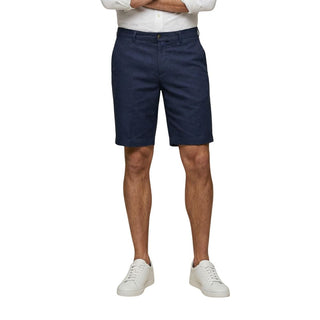Blue Linen Bermuda Shorts