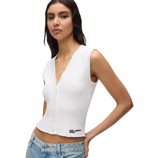 White Viscose Tank Tops