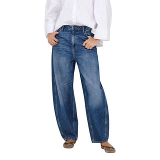 Blue Cotton Mom Jeans