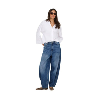 Blue Cotton Mom Jeans