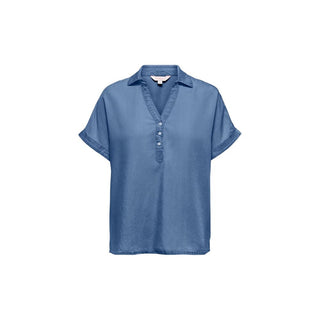 Blue Lyocell Shortsleeve Shirt