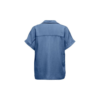 Blue Lyocell Shortsleeve Shirt