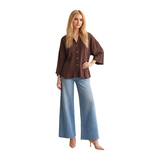 Brown Viscose Blouse