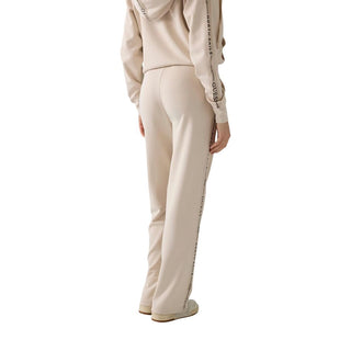 Beige Polyester Joggers (Workout Pants)