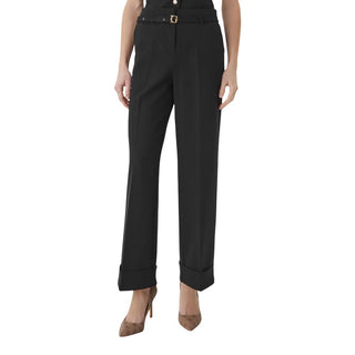 Black Viscose Casual Pants