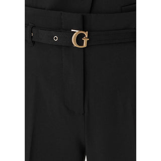 Black Viscose Casual Pants