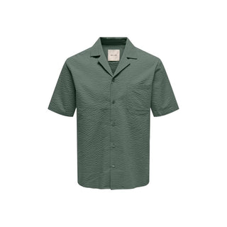 Green Cotton Shortsleeve Shirt