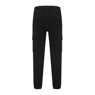 Black Cotton Casual Pants