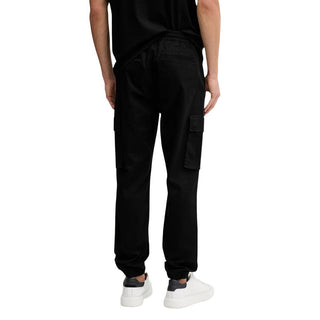 Black Cotton Casual Pants