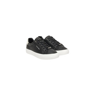 Black Leather Low Top Sneakers
