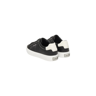 Black Leather Low Top Sneakers
