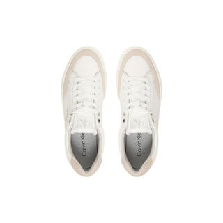 White Leather Low Top Sneakers