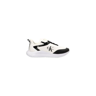 Black And White Recycled Polyester Athletic Sneakers