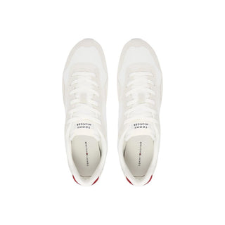 White Recycled Polyester Low Top Sneakers