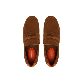 Brown Suede Leather Slip-On Loafers