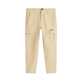 Beige Recycled Cotton Cargo Pants