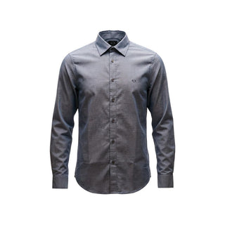 Blue Polyester Dress Shirt