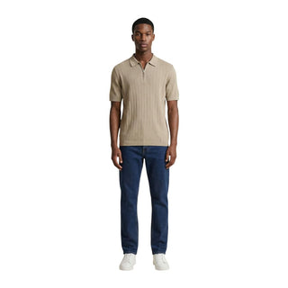 Beige Cotton Polo Shirt