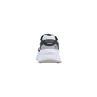 Black And White Polyester Athletic Sneakers