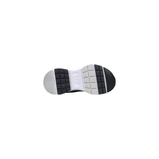 Black And White Polyester Athletic Sneakers