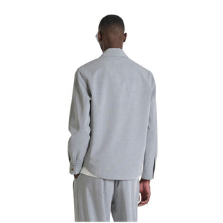 Gray Polyester Dress Shirt