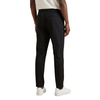 Black Cotton Casual Pants