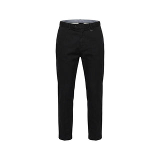 Black Cotton Casual Pants