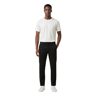 Black Cotton Casual Pants