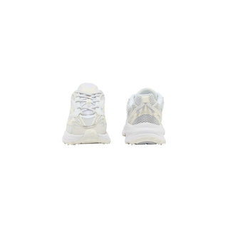 White Recycled Polyester Athletic Sneakers