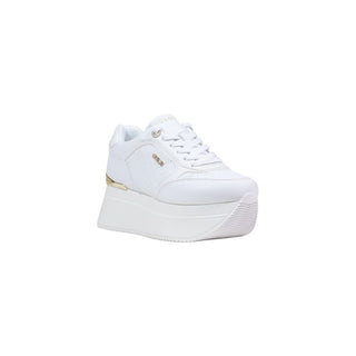 White Polyethylene Platform Sneakers